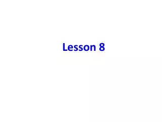lesson 8