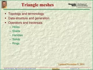 Triangle meshes