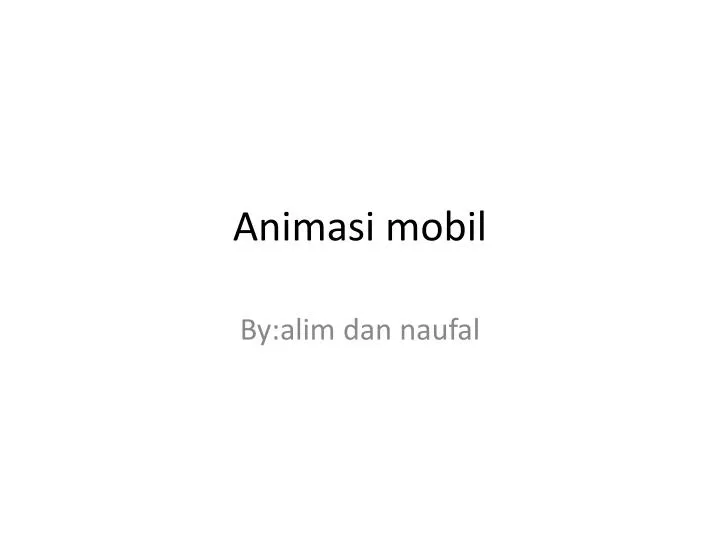 animasi mobil