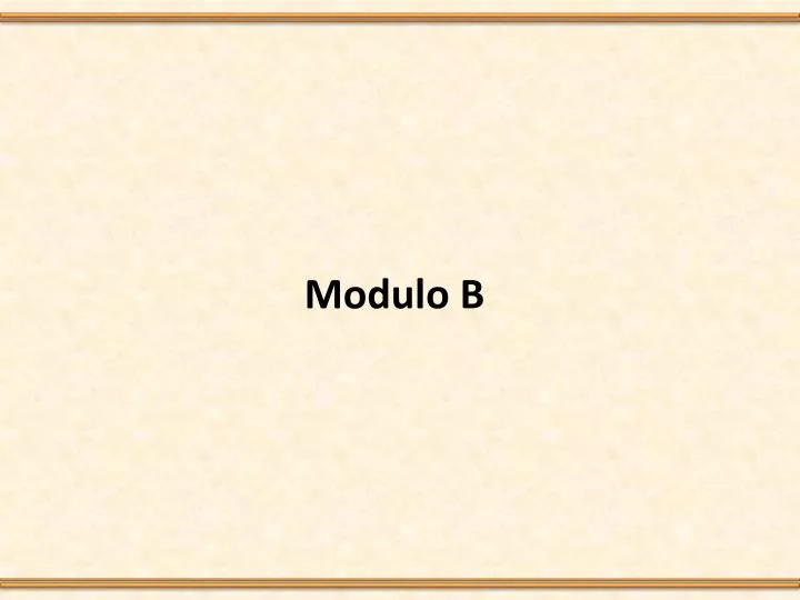modulo b