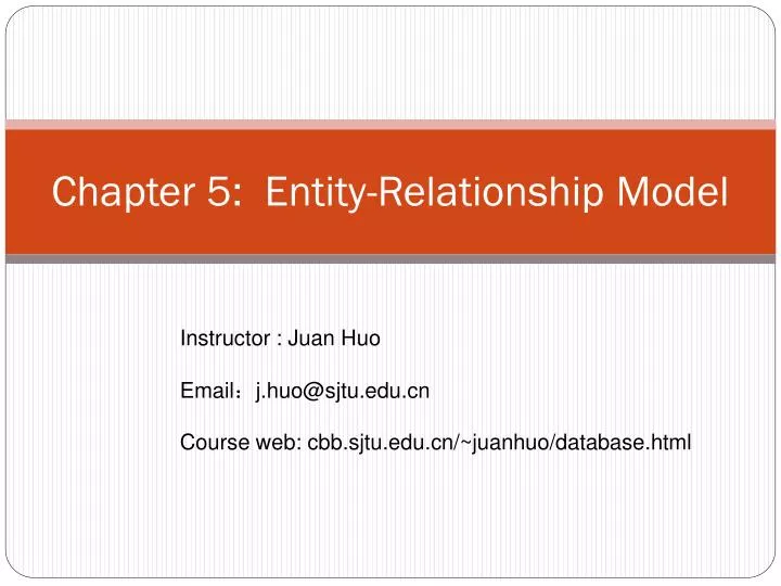 chapter 5 entity relationship model