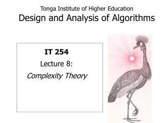 Tonga Institute of Higher Education Design and Analysis of Algorithms