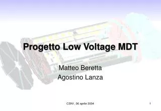 progetto low voltage mdt