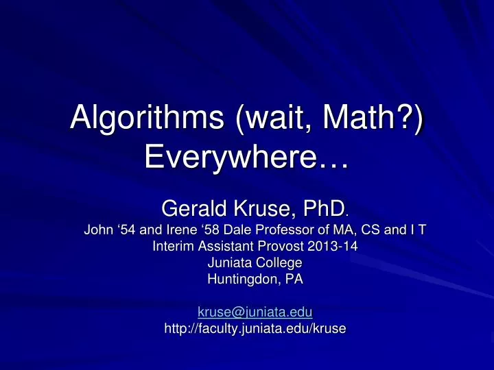 algorithms wait math everywhere