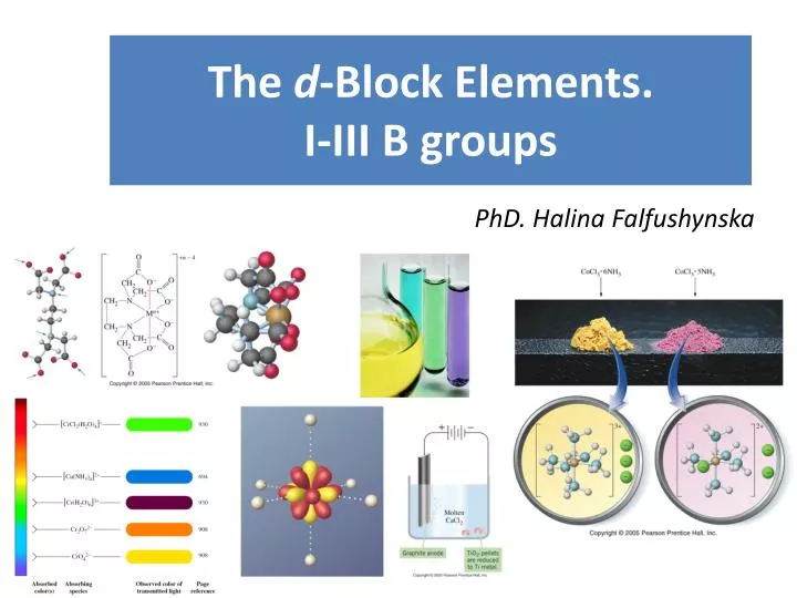 the d block elements i iii b groups