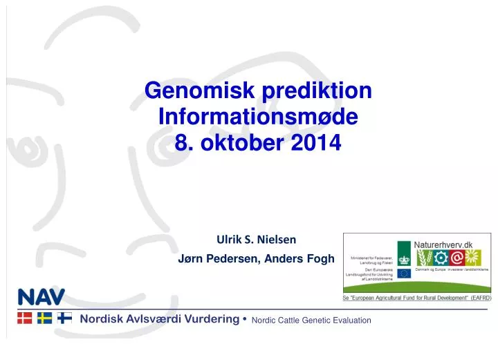 genomisk prediktion informationsm de 8 oktober 2014