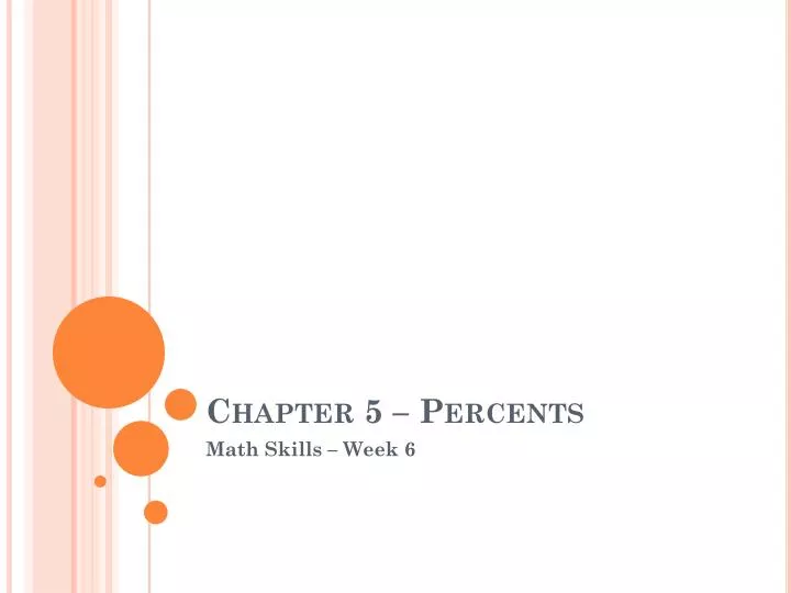 chapter 5 percents