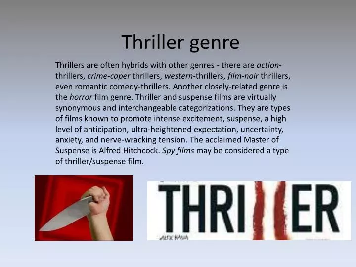 Related To Thriller Genre Examples