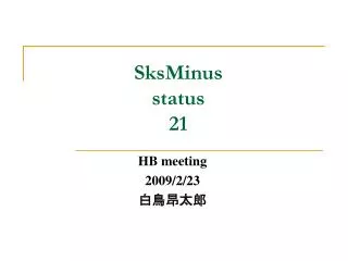 SksMinus status 21