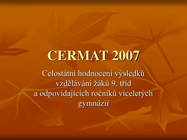 cermat 2007