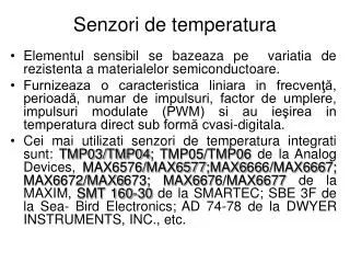 senzori de temperatura