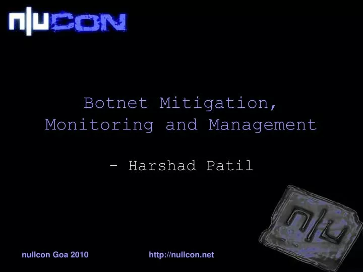 botnet mitigation monitoring and management