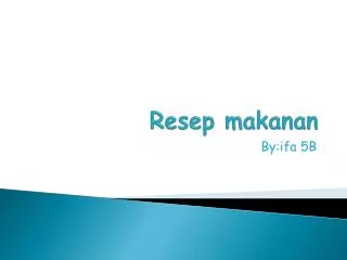 resep makanan