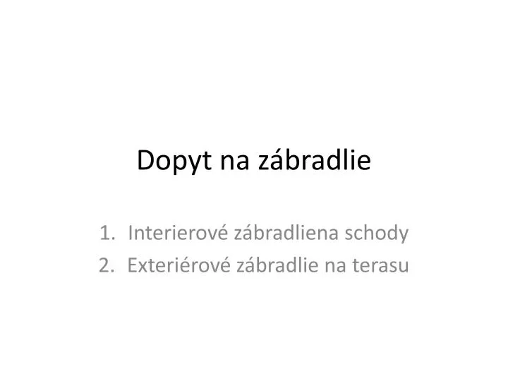 dopyt na z bradlie