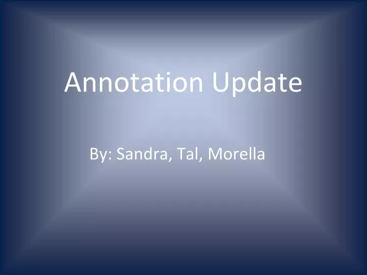 annotation update