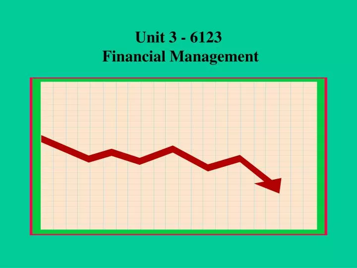 unit 3 6123 financial management