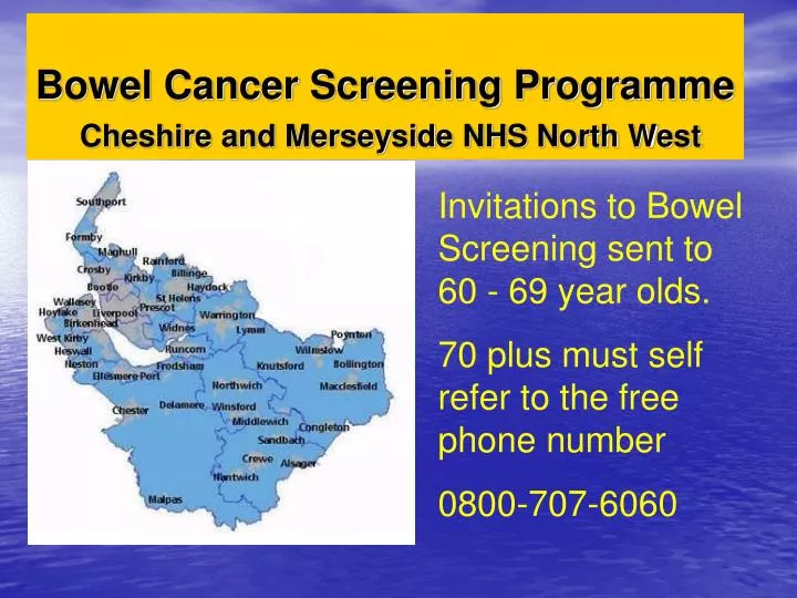bowel cancer screening programme cheshire and merseyside nhs north west