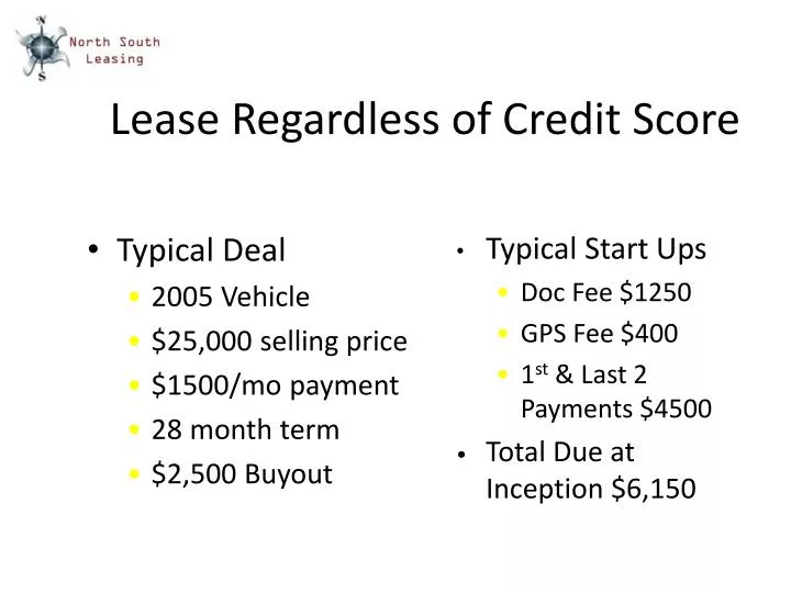 lease regardless of credit score