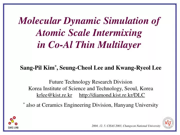 molecular dynamic simulation of atomic scale intermixing in co al thin multi layer