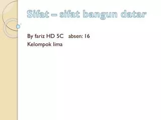 sifat sifat bangun datar