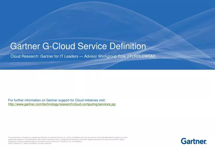 gartner g cloud service definition