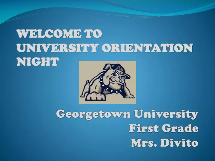 georgetown university first grade mrs divito