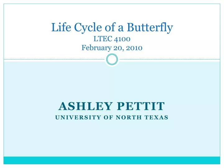 life cycle of a butterfly ltec 4100 february 20 2010