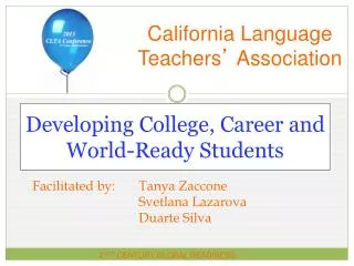 Developing College, Career and World-Ready Students