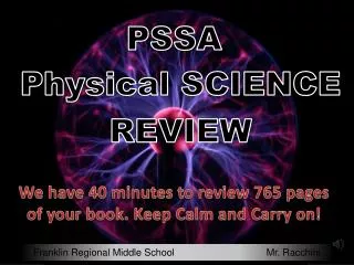 PSSA Physical Science Review