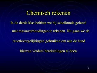 chemisch rekenen