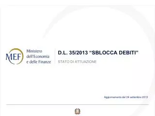 d l 35 2013 sblocca debiti