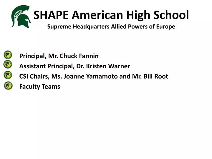 shape american high school supreme headquarters allied powers of europe
