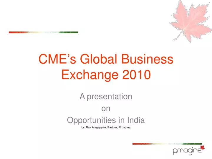 cme s global business exchange 2010