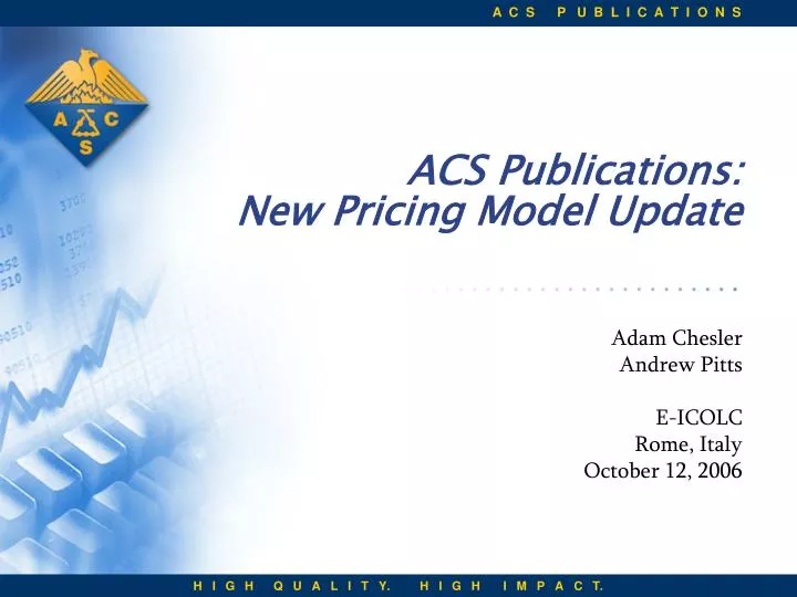 acs publications new pricing model update