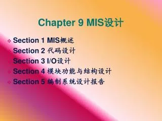chapter 9 mis