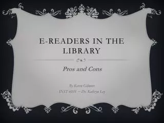 E-readers in the library