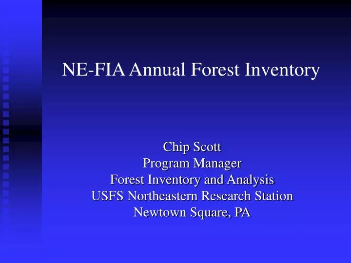 ne fia annual forest inventory