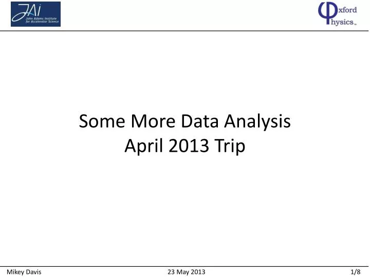 some more data analysis april 2013 trip