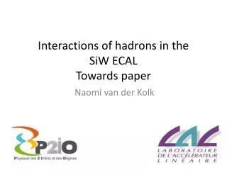 Interactions of hadrons in the SiW ECAL Towards paper