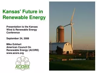 Kansas' Future in Renewable Energy