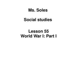 Ms. Soles Social studies