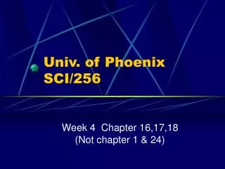 Univ. of Phoenix SCI/256