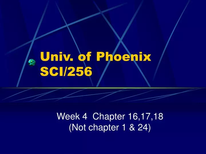 univ of phoenix sci 256