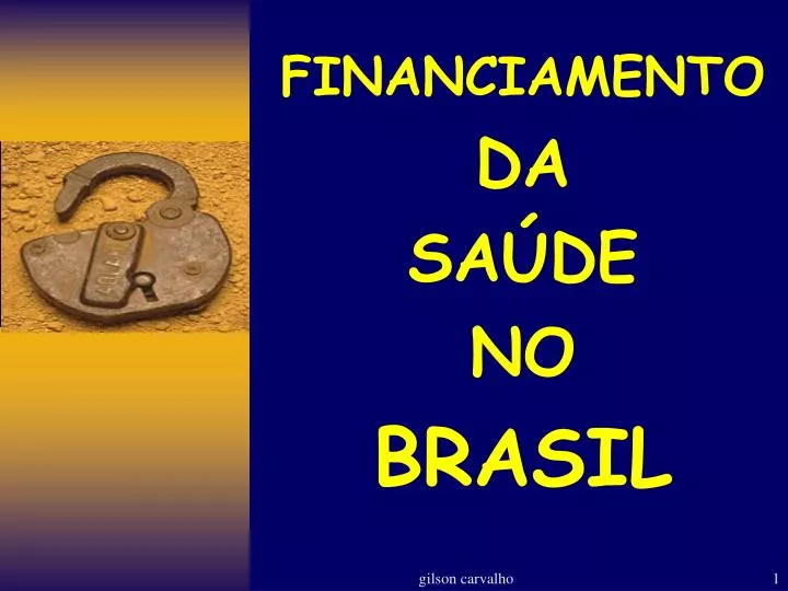 financiamento da sa de no brasil
