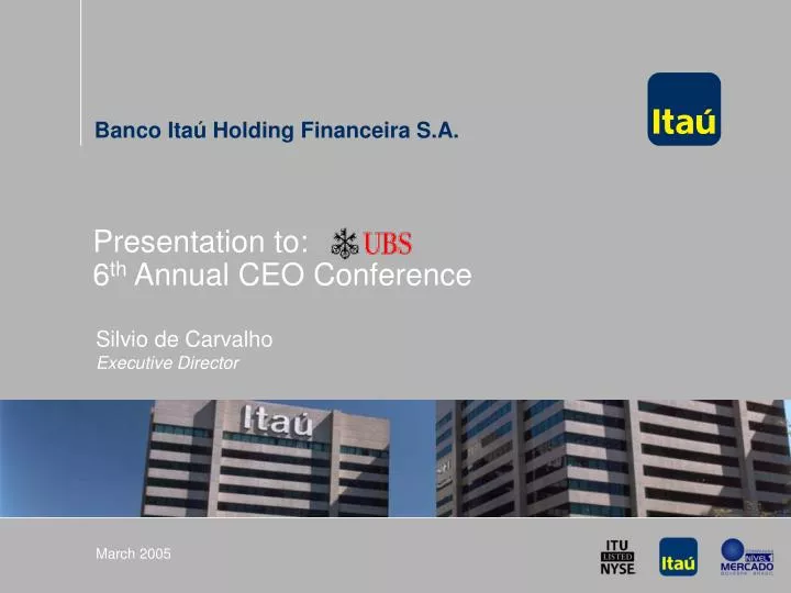 presentation to 6 th annual ceo conference