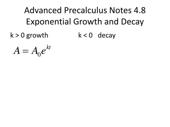 advanced precalculus notes 4 8 exponential growth and decay