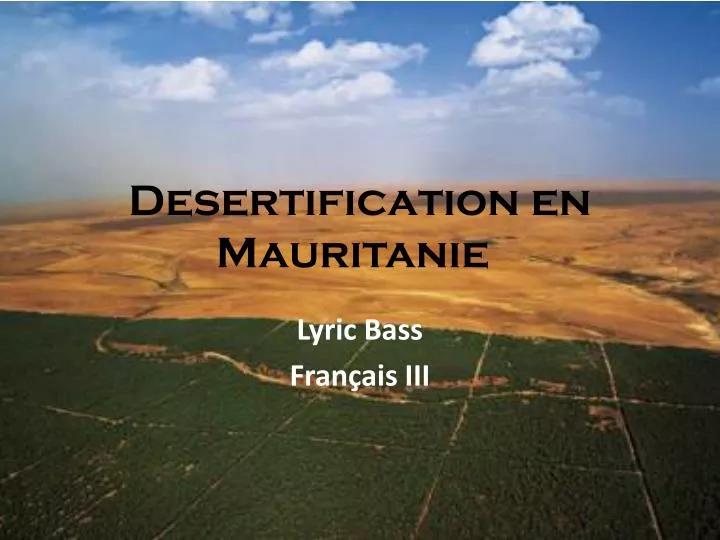 desertification en mauritanie