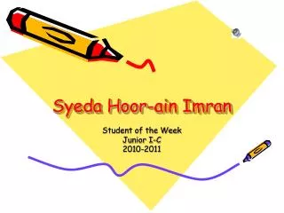 Syeda Hoor-ain Imran