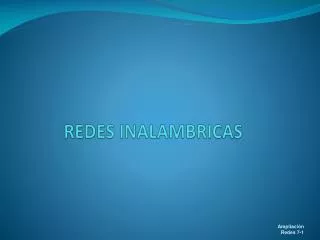 redes inalambricas