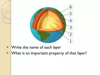 Write the name of each layer What is an important property of that layer?